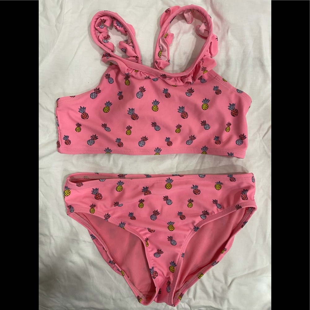 Gap Kids Pink Pineapple size M (8) 2 pcs swimwear